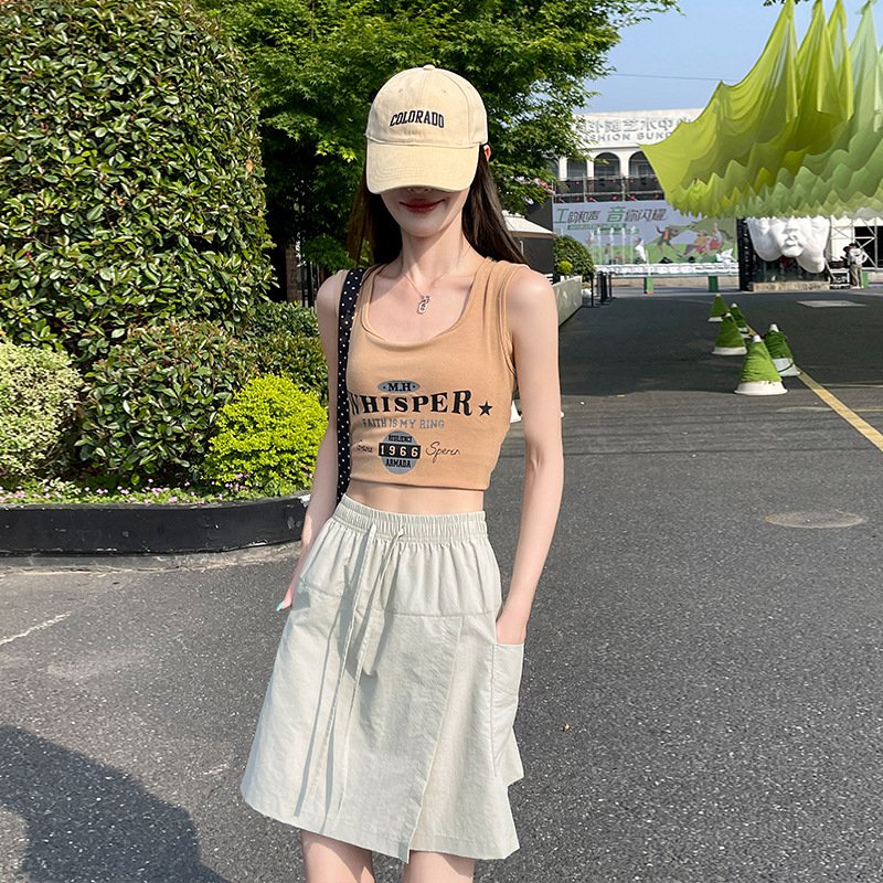 Damen Sommer Skort, High Waist, Outdoor Cargo Shorts, lässig und figurformend