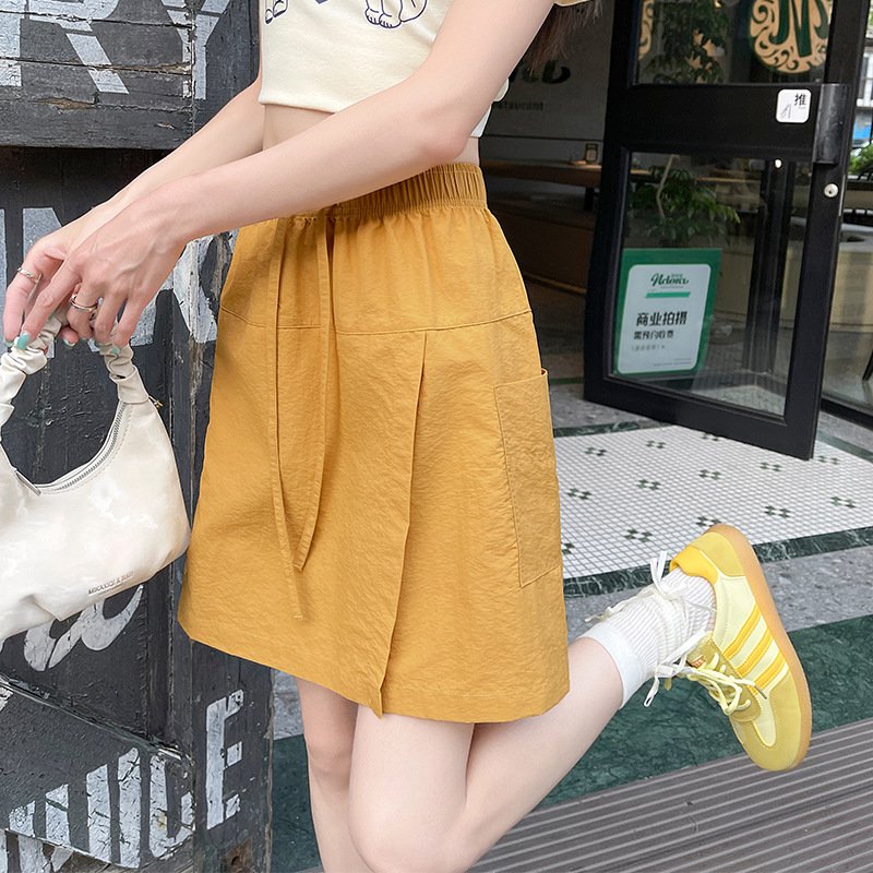Damen Sommer Skort, High Waist, Outdoor Cargo Shorts, lässig und figurformend