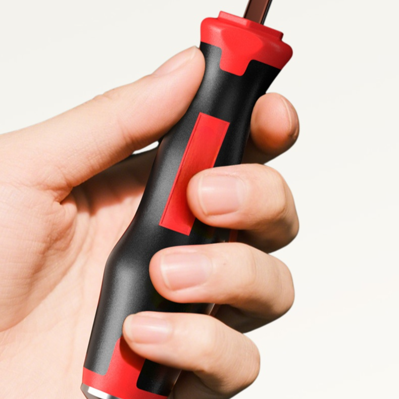 Stainless steel knock-on clip screwdriver