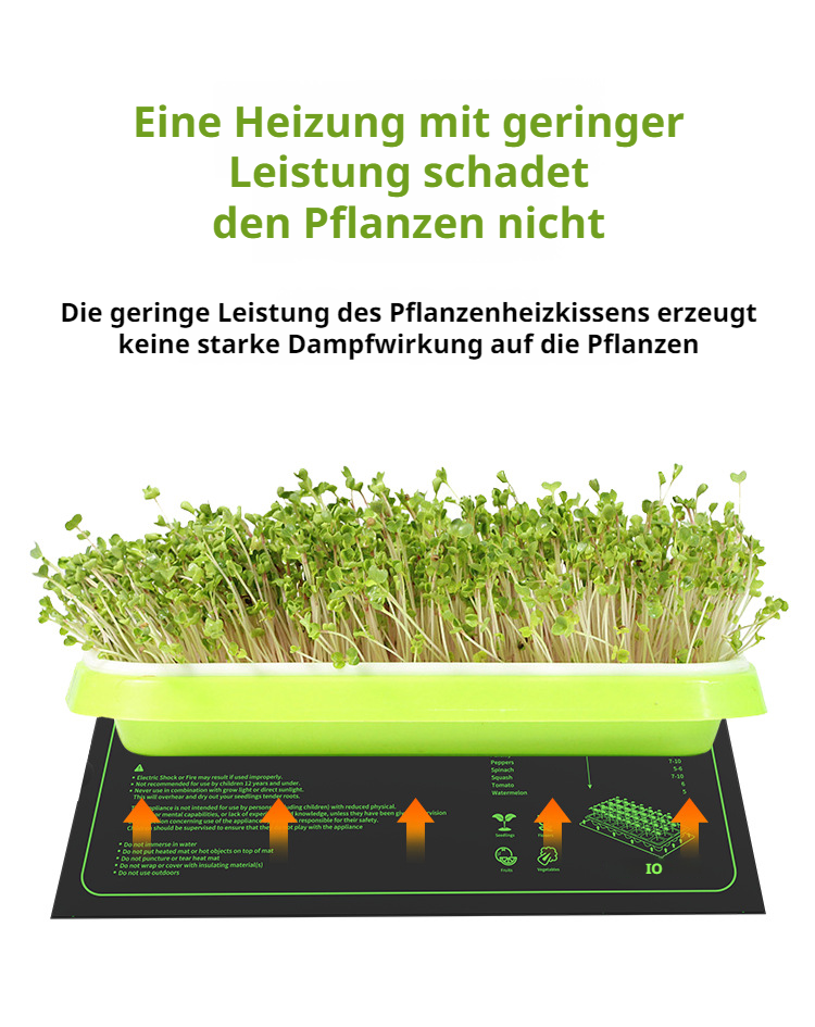 Heizmatte für Saatkörbe zur besseren Keimung