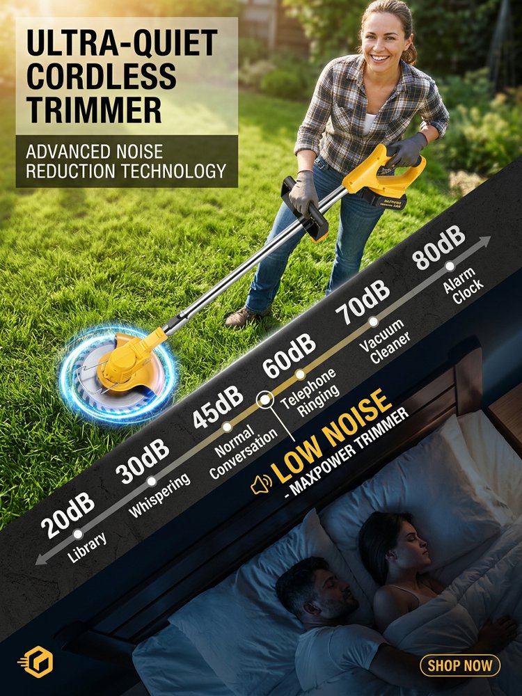 [350,000+ Units Sold Globally] 1800W Lightweight Portable Cordless Lawn Mower