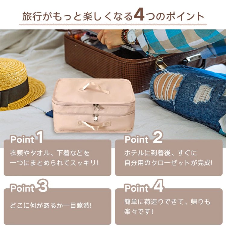 吊り下げ式トラベルポーチ