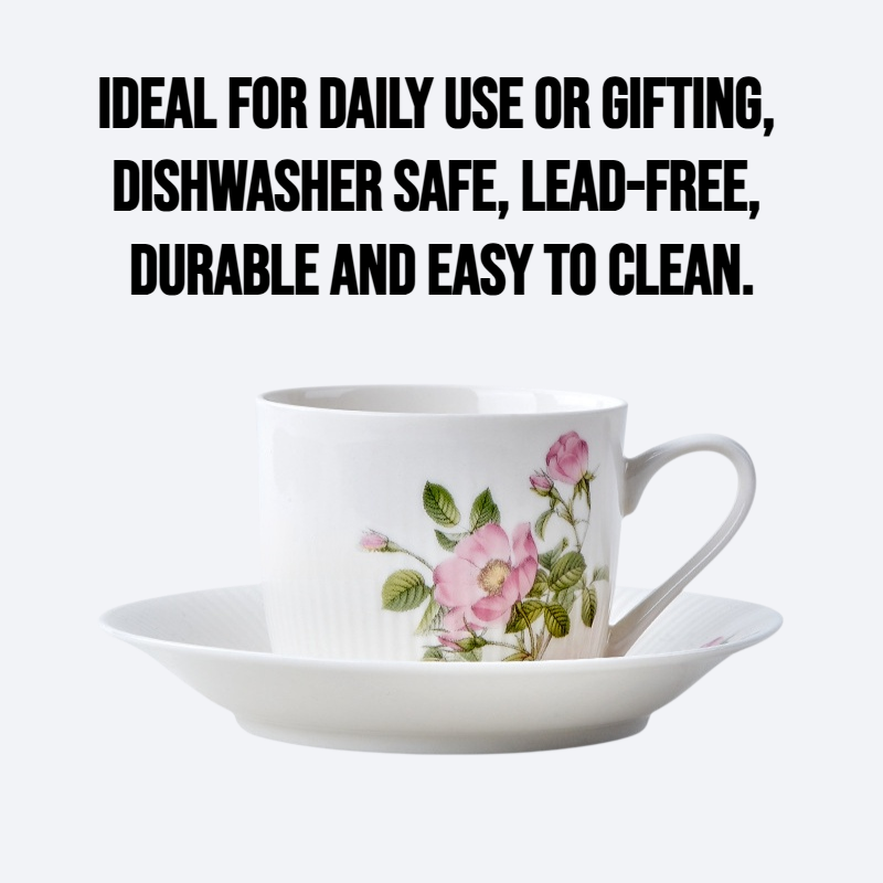 French style coffee cup and plate set