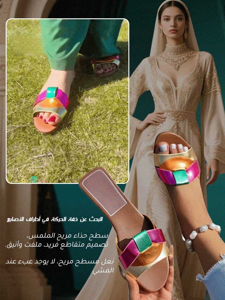 【الحد الأقصى للحجم هو 43】شبشب نسائي عصري بتصميم متقاطع