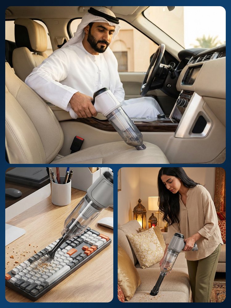 مكنسة كهربائية محمولة جديدة بقوة شفط عالية