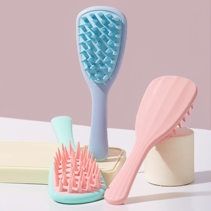 Ginkgo Leaf Long Handle Coarse Teeth Soft Teeth Shampoo Comb