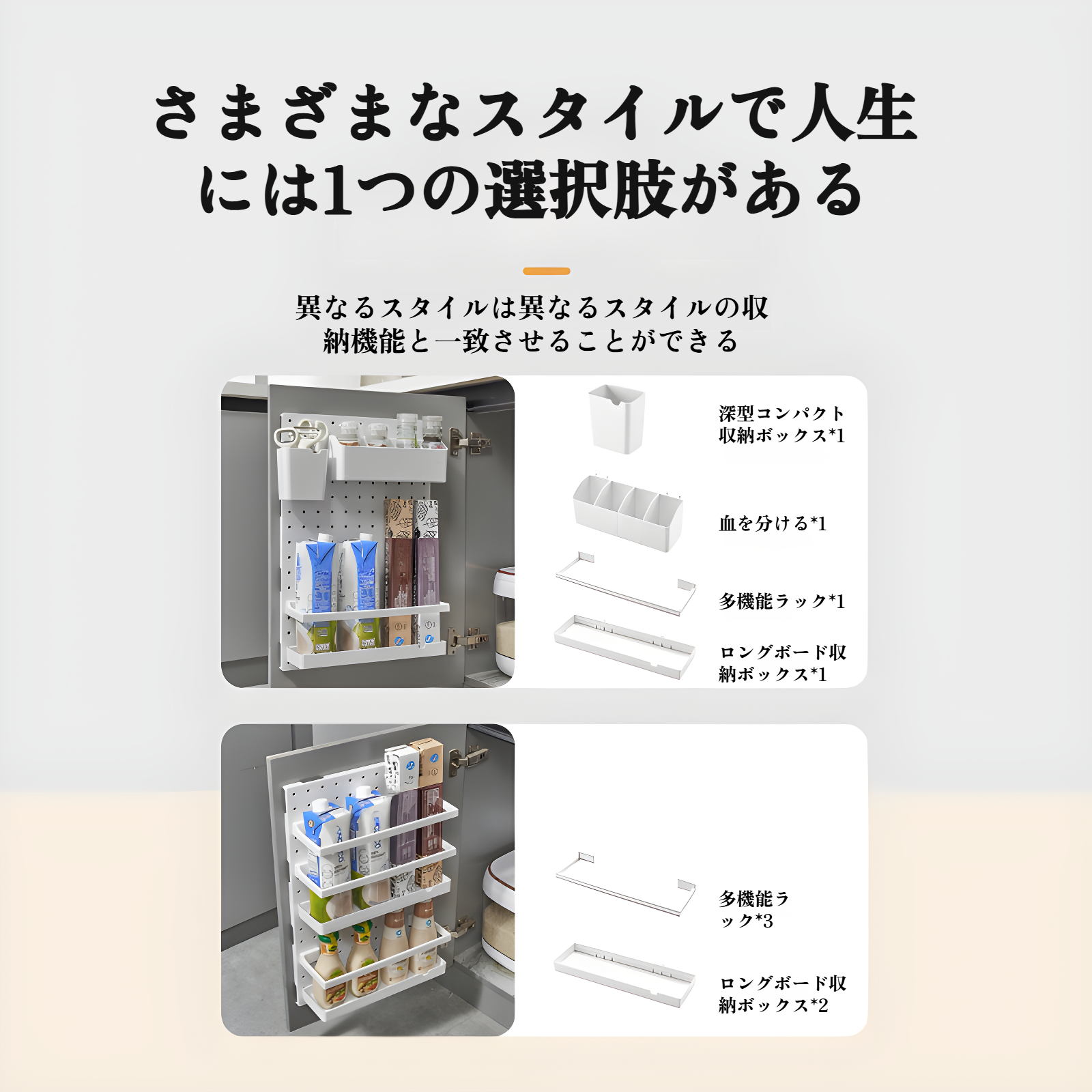 キッチンを整理整頓する多機能収納ボックス