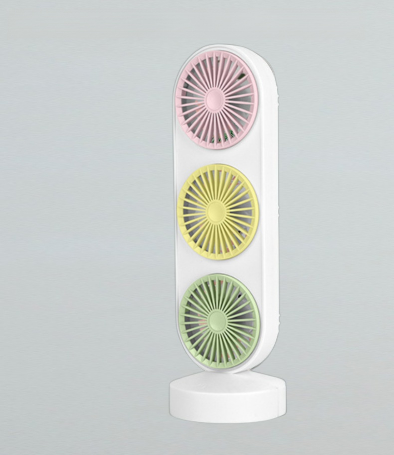 데스크톱 수직 usb 충전 세 개의 작은 선풍기