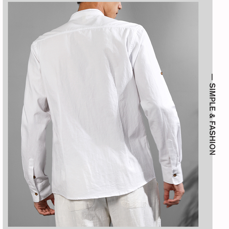 남자 캐주얼 린넨 셔츠 차이나 가을 겨울 셔츠