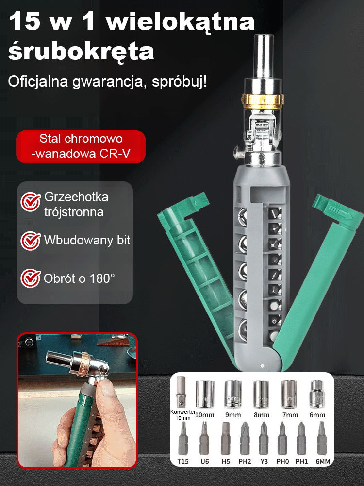 15 w 1 wielokątna śrubokręta