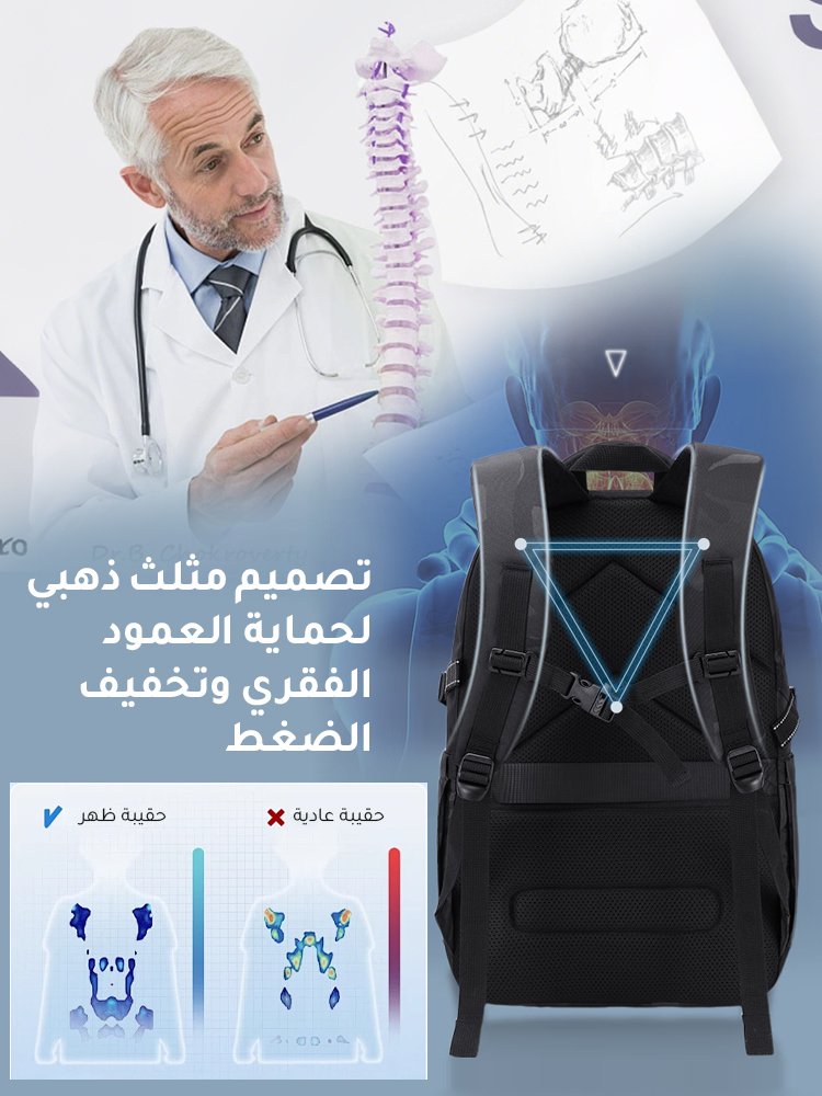 حقيبة ظهر مقاومة للماء متعددة الوظائف بسعة كبيرة للاستخدام الخارجي