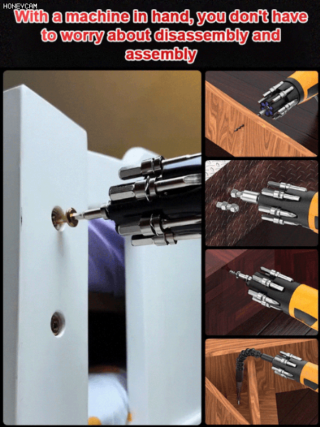 Multifunctional double bearing folding electric screwdriver electric drill