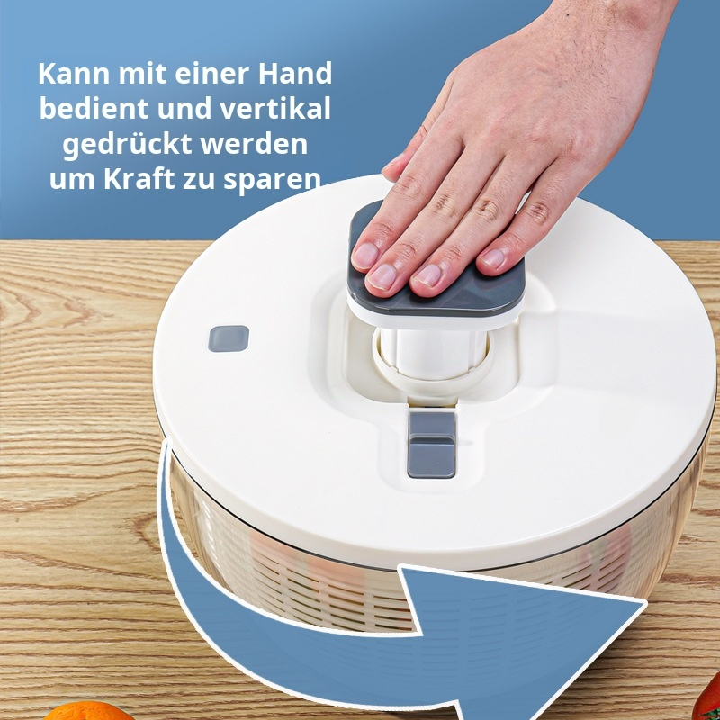 Manueller Push-Gemüseschleuder, Obstsalat-Fitness-Mahlzeiten-Abflusskorb, multifunktionaler Gemüse-D