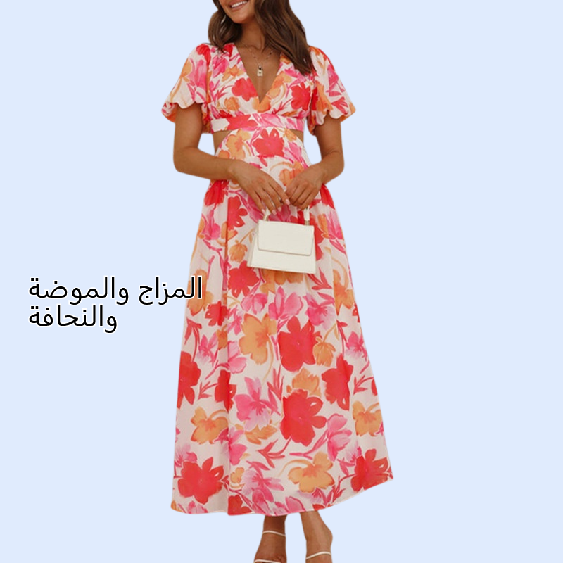 ستان زهري حلو وأنيق