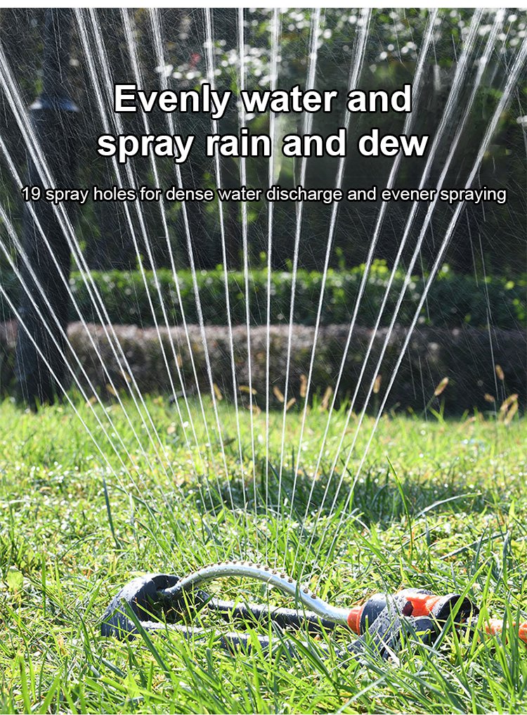 19-hole sprinkler used in vegetable garden