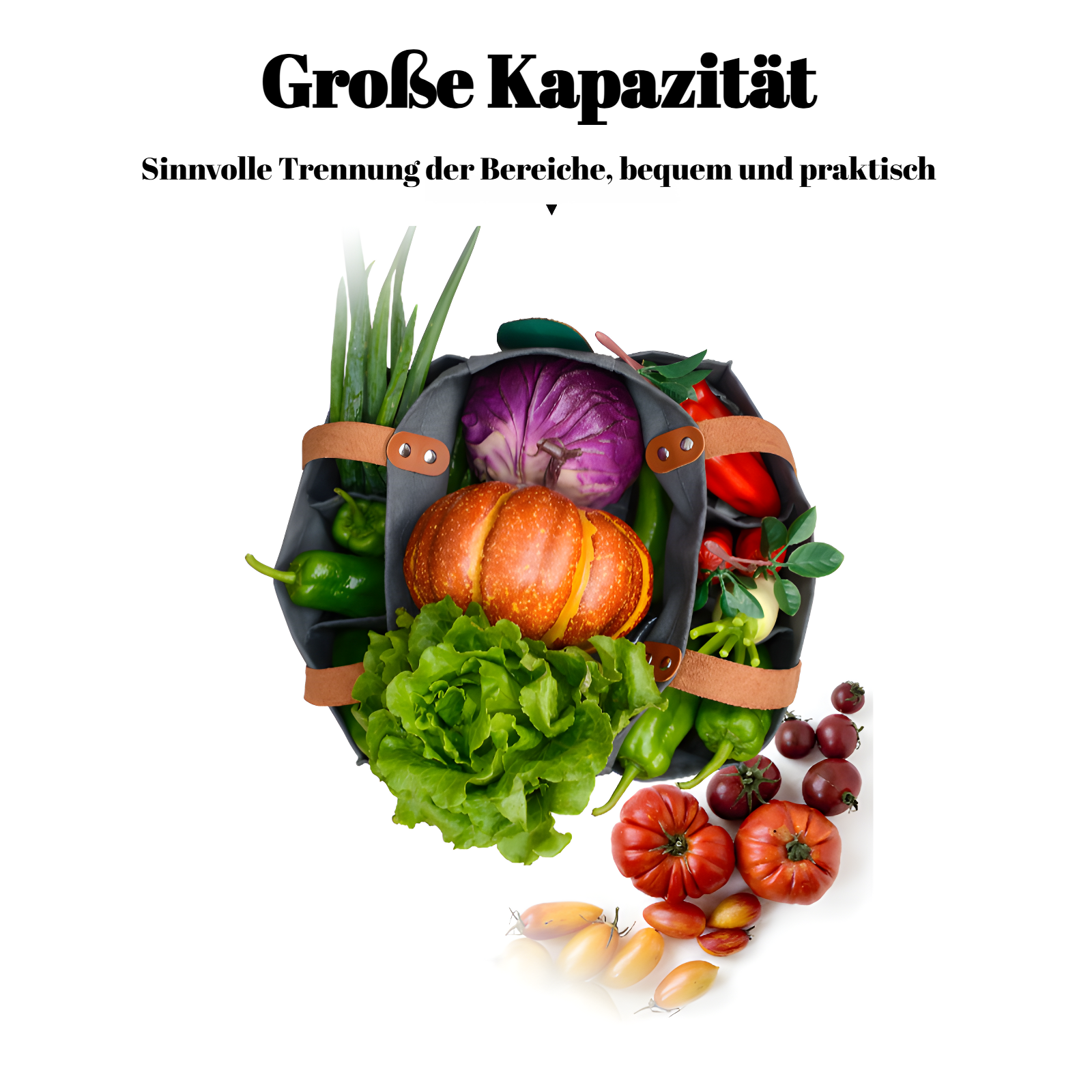 Große wiederverwendbare Tragetasche für nachhaltiges Einkaufen