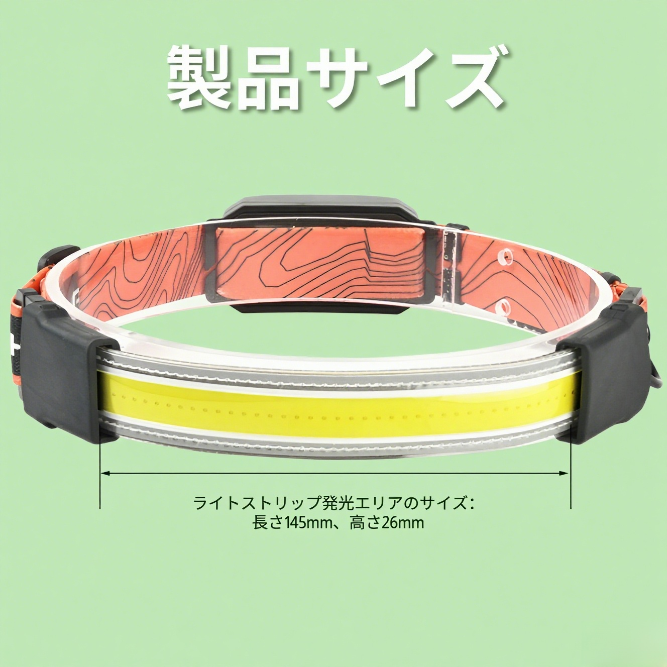 LED充電式ヘッドライト 超軽量 USB充電 屋外用