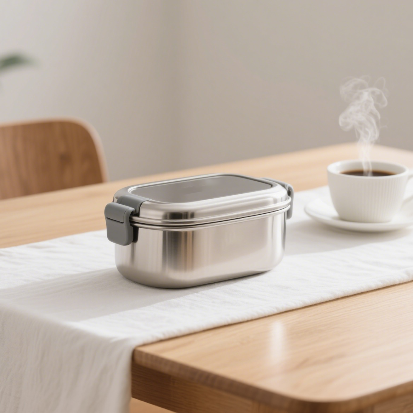 360도 스테인리스 스틸 단열 도시락 상자 전면 이미지