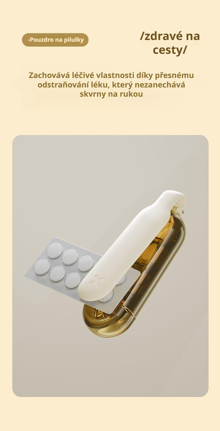 Cestovní organizér na léky pro každodenní použití