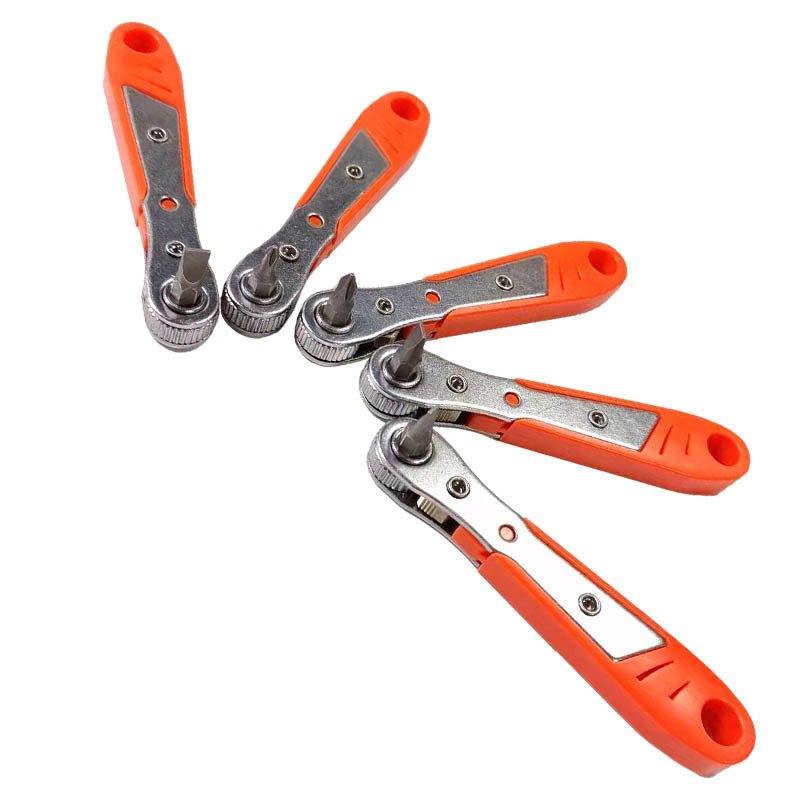 Zahnratsche, Reparatur kleiner Räume, Chargenkopf, Vorwärts- und Rückwärts-L-Biegeschlüssel