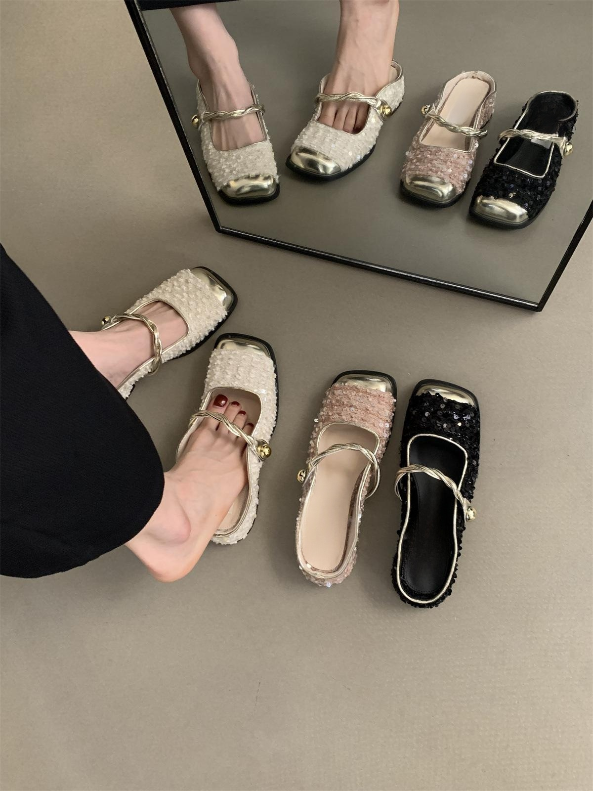 스커트 스팽글 통굽 샌들 통굽 샌들 스팽글 통굽 샌들