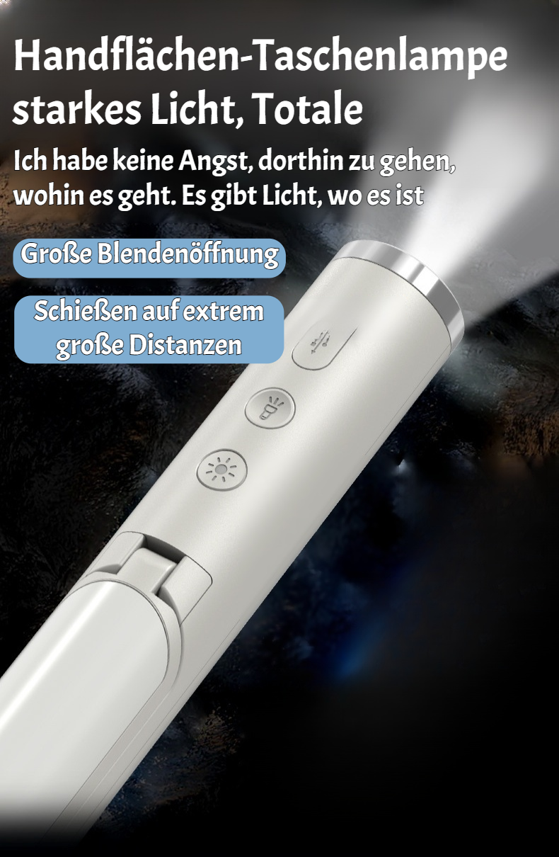 Campingleuchte zusammengefaltet für den Transport