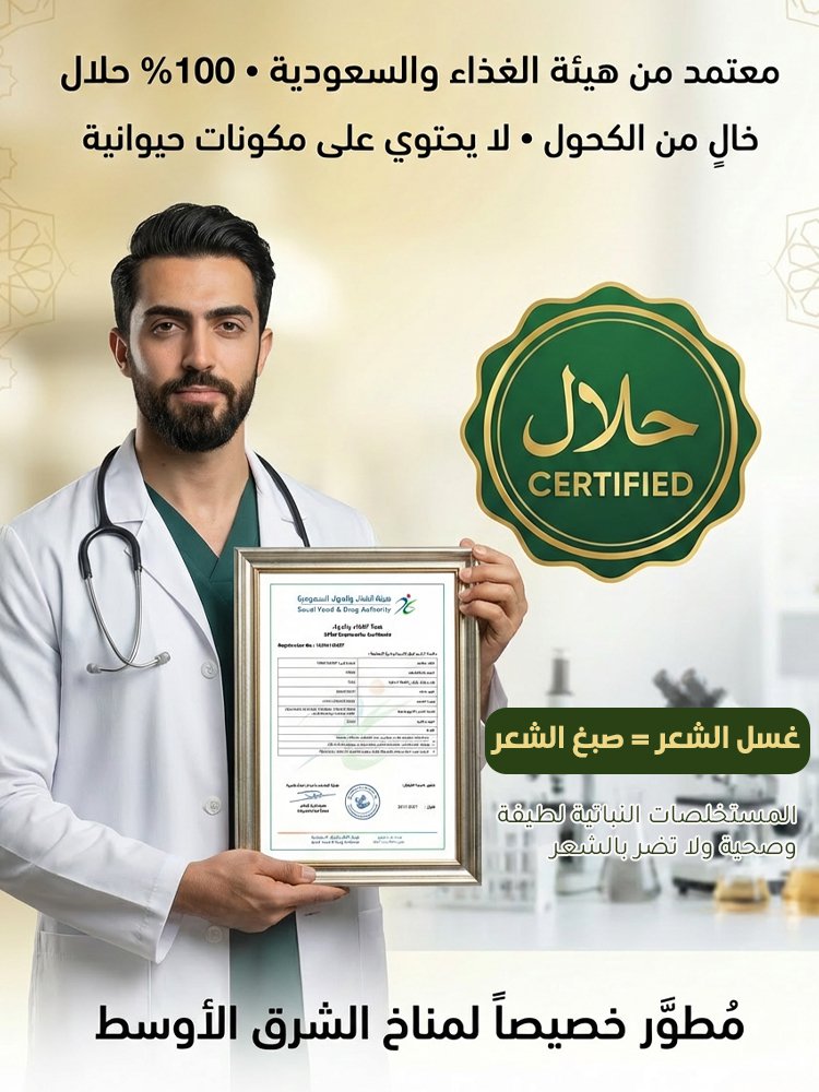 （شهادة الحلال）صبغة شعر رغوية نباتية بالكامل، لا يبهت لونها