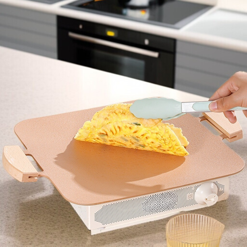 Placa de barbacoa coreana para acampar al aire libre, piedra médica, bandeja para hornear antiadhere