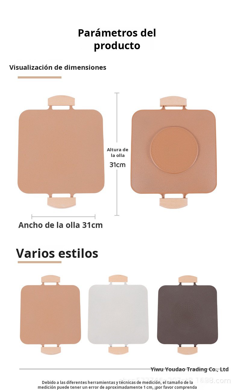 Superficie antiadherente de placa de barbacoa para camping