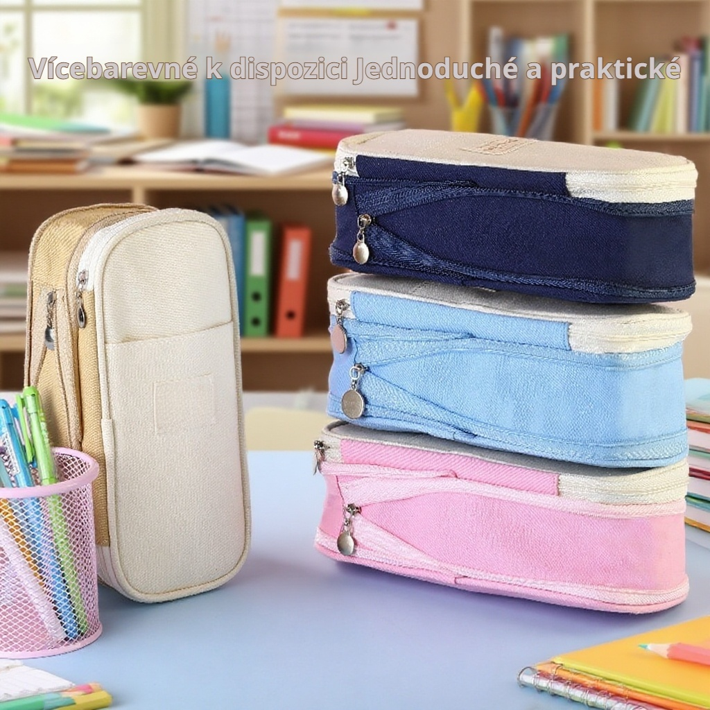 Vylepšené multifunkční pouzdro na pastelky v barvách makronek Highcolor