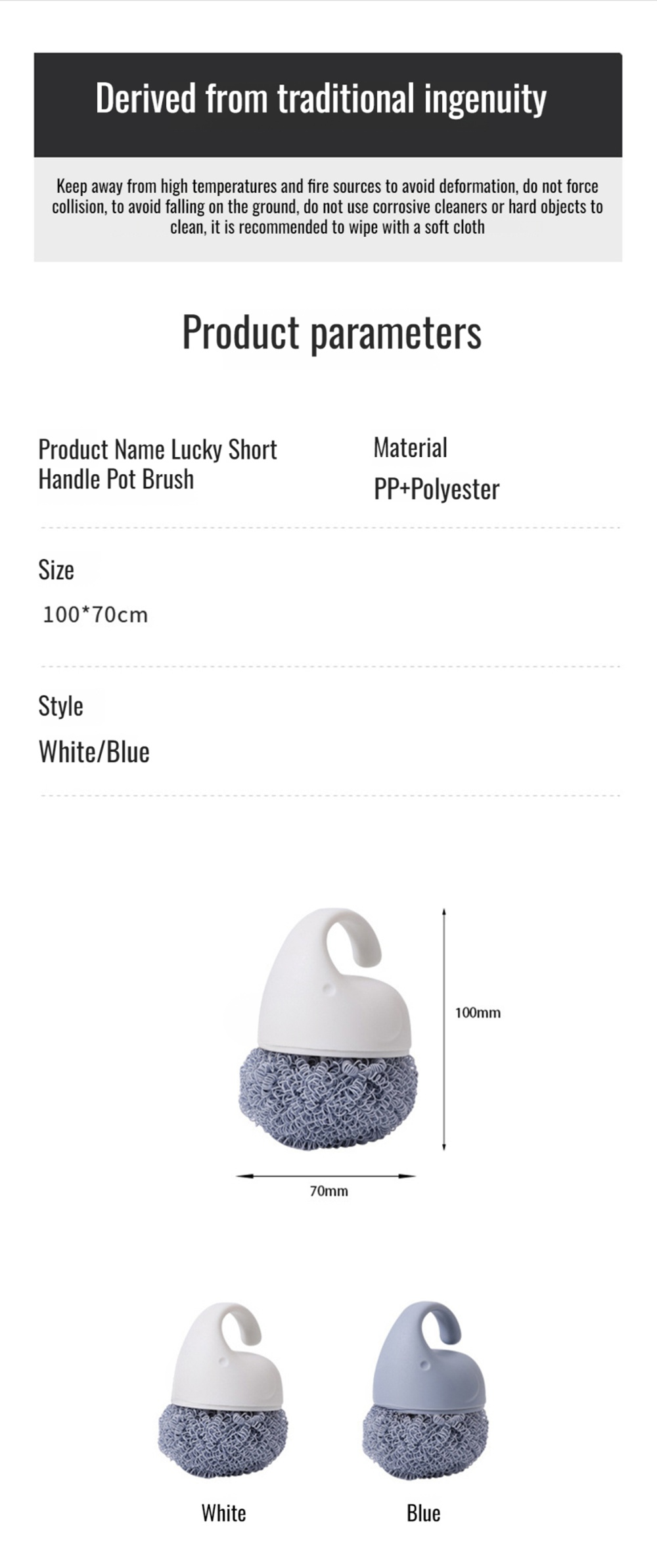 Chihuahua Spülbürste beim Reinigen von Tellern