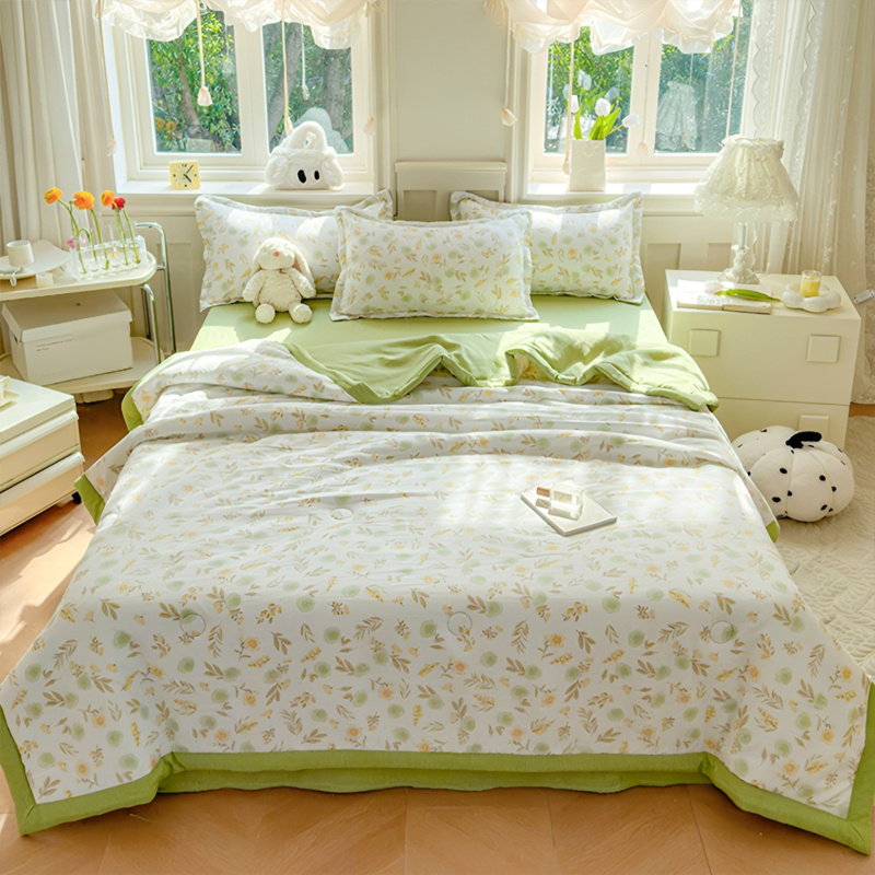 친피부 프린트 버블면 여름 이불