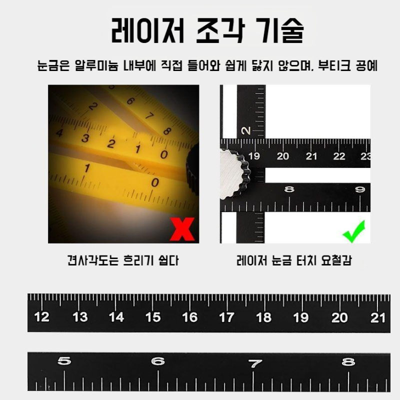 목공타일홀더 6단자 유니버셜타공알루미늄합금벽돌위치추적기공구