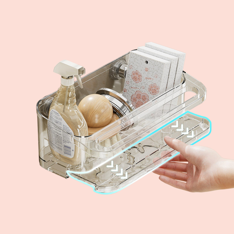 多功能吸盤廚房水槽置物架