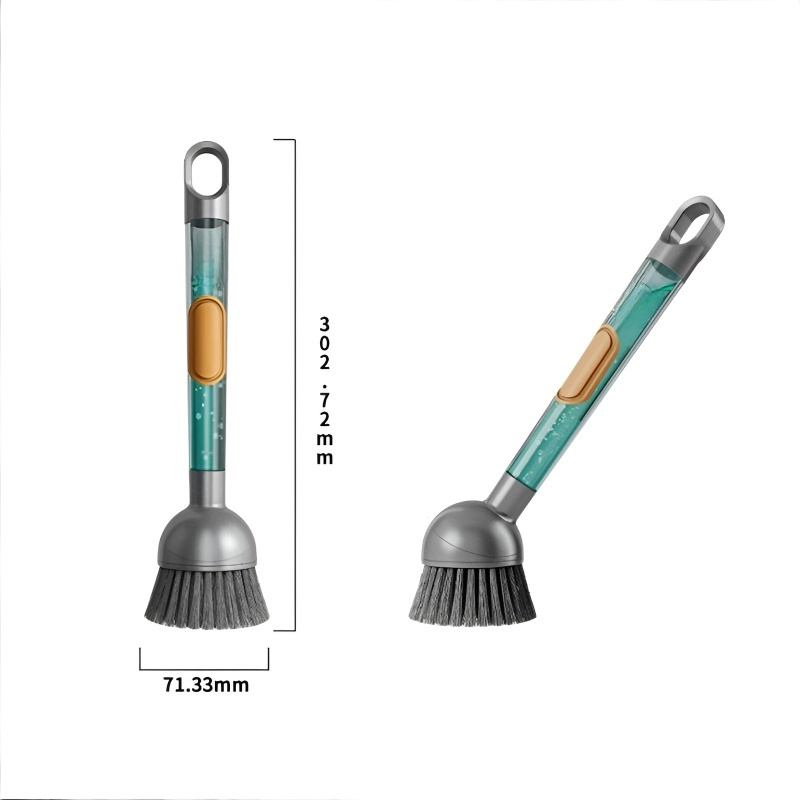 주방 전용 청소 브러쉬 다용도 긴 손잡이 브러쉬 피부 손상 없는 펌핑 액체 청소 브러쉬 주방 청소 브러쉬 세트