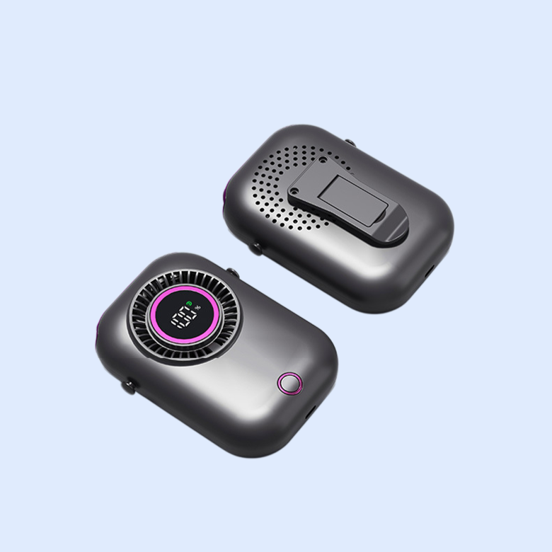 Portable mini neck and waist hanging fan