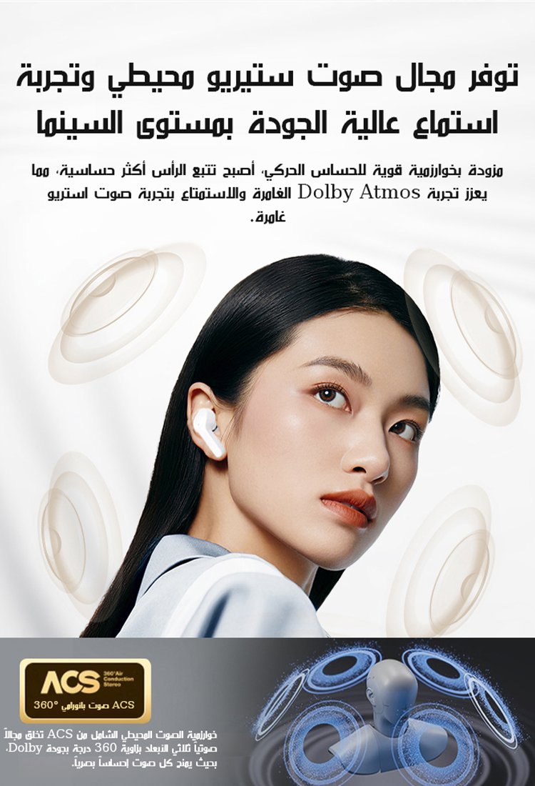 سماعات أذن بلوتوث لاسلكية بصوت ستيريو مزدوج