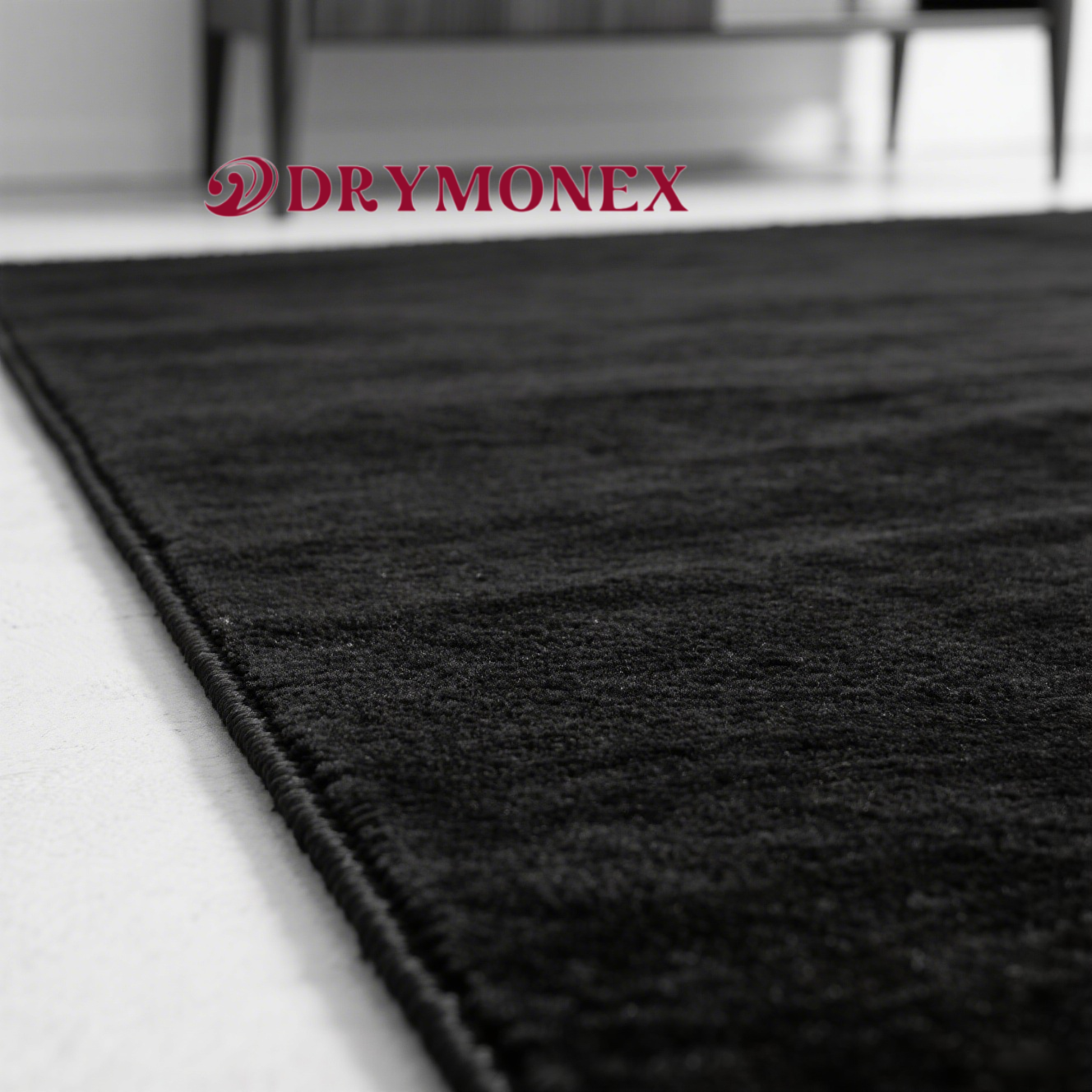 イタリア風の汚れに強くお手入れが簡単な軽量高級ミニマリストブラックカーペット