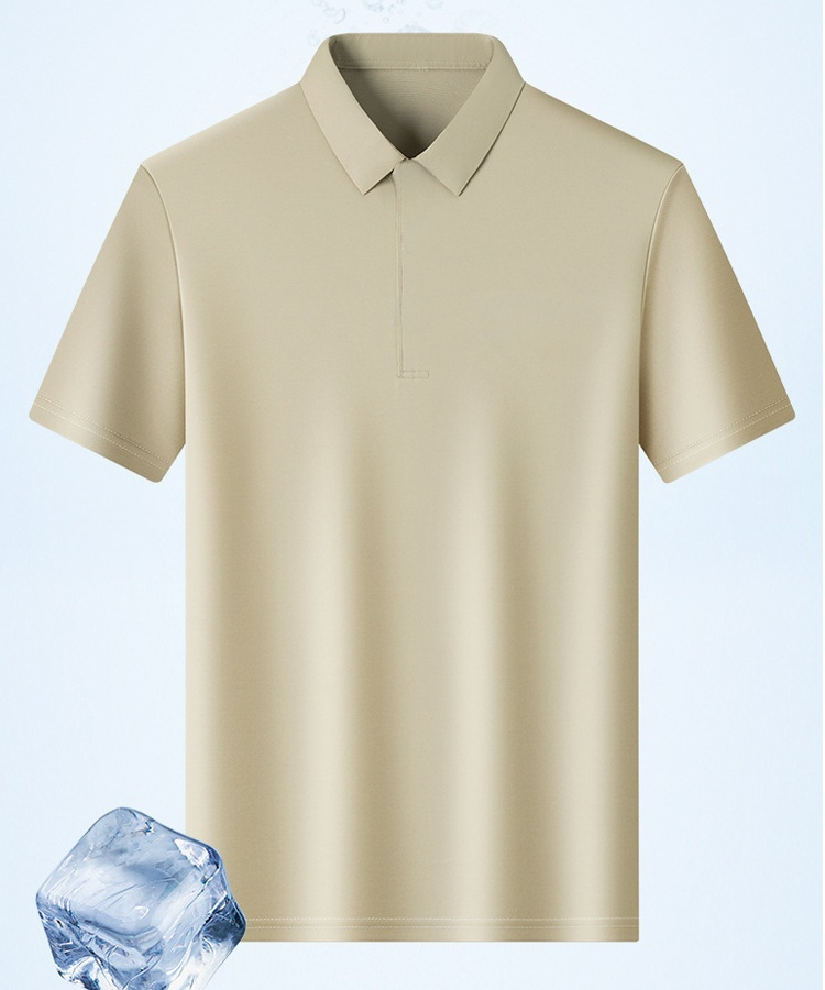 アイスシルク通気性メンズポロシャツ
