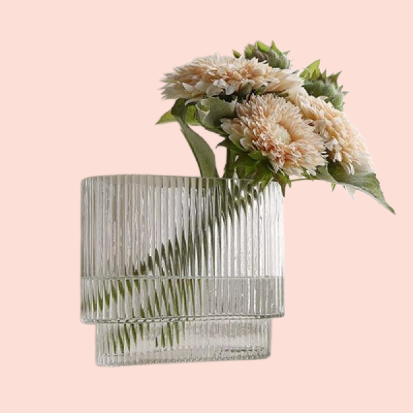 Vertical Torch Glass Vase