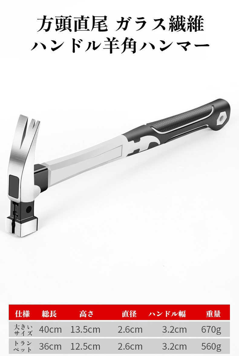 クローハンマーの細部デザインと仕上げ