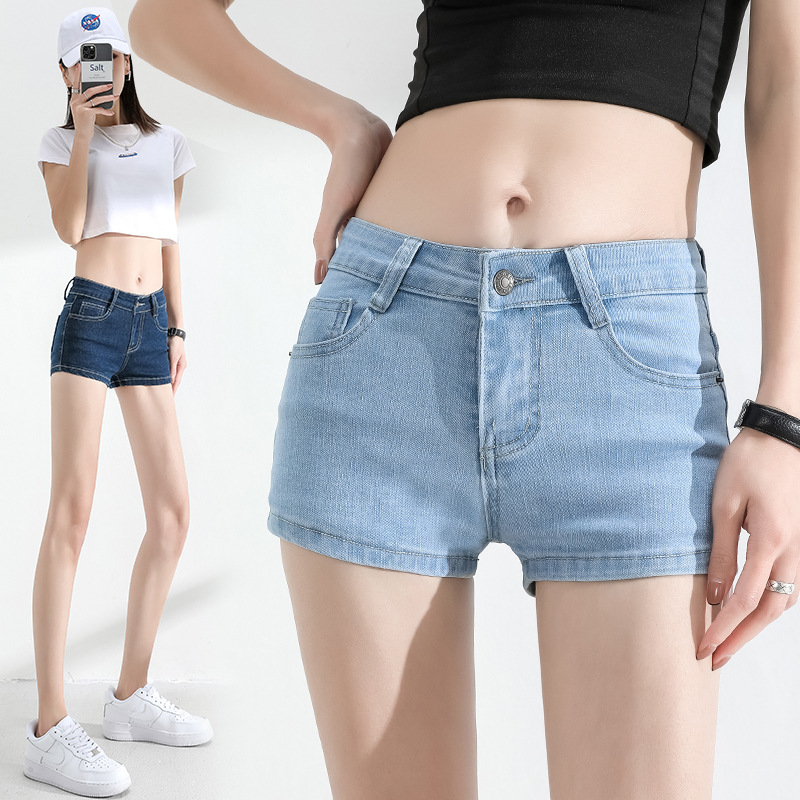 セクシーな夏のホットパンツタイトスーパーショートパンツファッションジーンズ女性明るい色のショートパンツ弾性レギンス