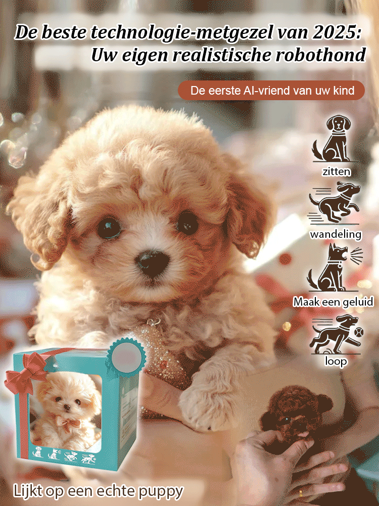 Robot knuffelhondje met korte vacht