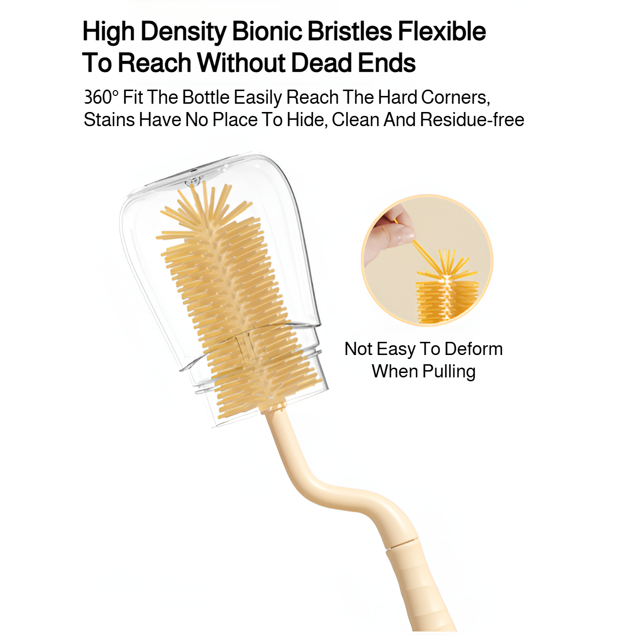 Nano silver silicone bottle brush four-piece set water cup bottle nipple straw brush baby bottle spe