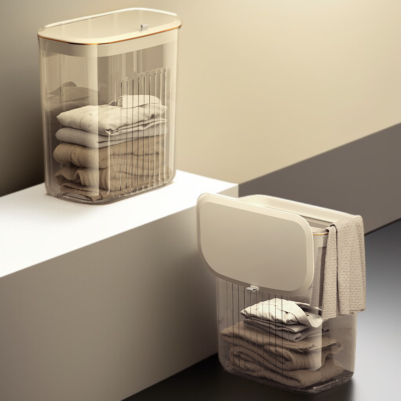 Waterproof wall mounted bathroom dirty clothes basket