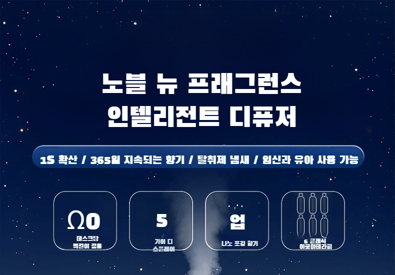 분위기 조명 기능이 있는 자동 디퓨저