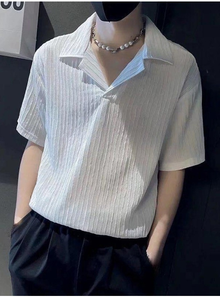 남성용 반팔 카라티 착용 예시