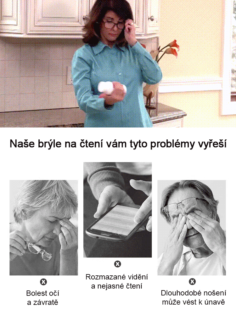 HD čtecí brýle: Automatické přiblížení a blokování modrého světla
