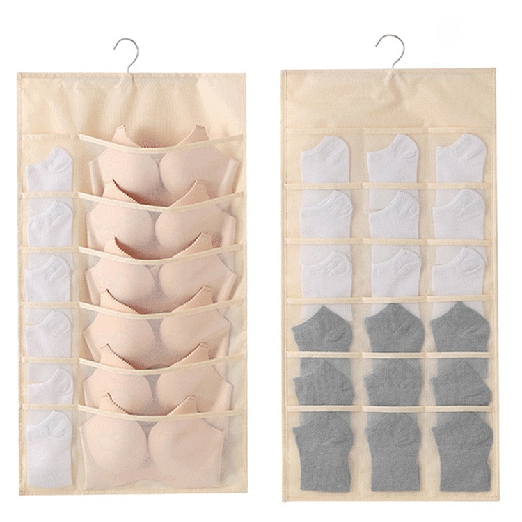 걸이식 다기능 양면 속옷 수납 포켓