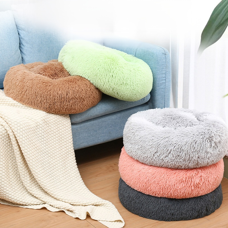 Runde Plüsch-Katzenhütte für Haustiere